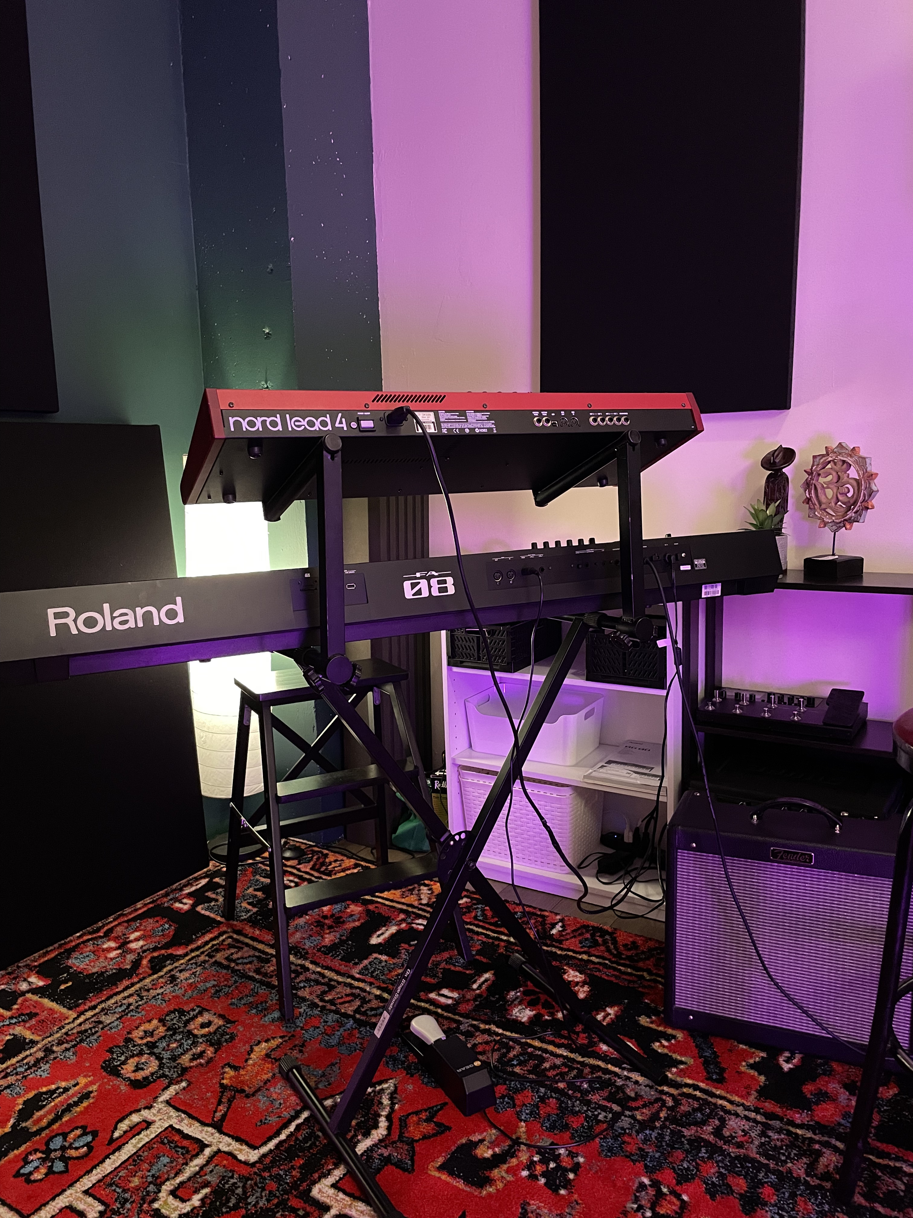 Overhead view of the full studio space